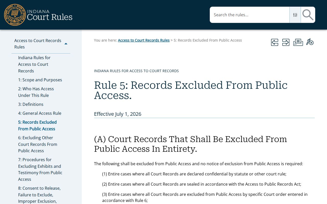 Warrick County warrant access under Indiana Rule 5